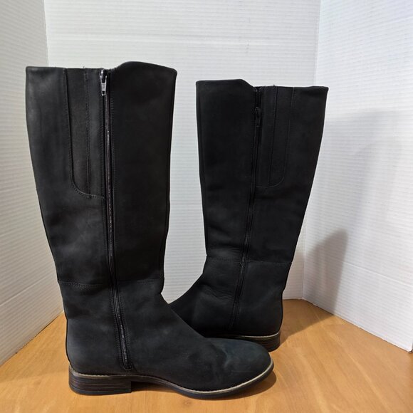 Clarks Collection Women's Ultimate Comfort Riding Boots Black Leather Size 11M - Picture 6 of 12